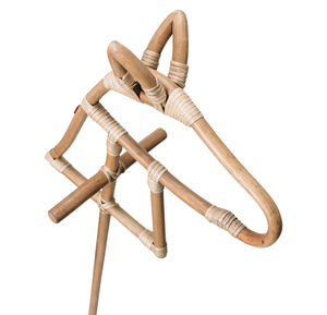 Caballo de juguete de mimbre ecológico tejido a mano, estilo vintage, para niños pequeños, juguete sensorial. - Product Image 2