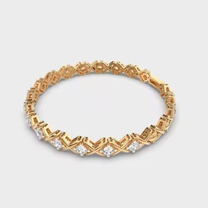 New Sparkling Moissanite Diamond <b>Bracelet</b> High Quality 18K Yellow/ White/ Rose Gold Non-Fade Hip Hop Jewelry for Men and Women - Product Image 4