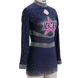 Conjunto de Uniforme de Animadora Sexy de Alta Calidad, 3 Piezas, Bolero, Pantalones Cortos y Calcetines, Precio al por Mayor OEM, Spandex/Poliéster - Product Image 2