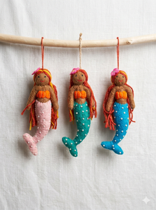 Adorno de Sirena de Lana de Nueva Zelanda Hecho a Mano, Juguetes Educativos Premium para Niños, Suministro al por Mayor, Logotipo Personalizado, Venta al por Menor - Product Image 2