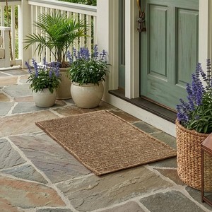 Handwoven Modern Low Pile Thin Natural Fiber Jute Rug RTS | Area Floor Carpet | Custom Size Wholesale Ready - Product Image 5