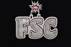 จี้ห้อยคอ FSC เงินแท้ 925 ชุบทอง 18K ประดับเพชรโมอิสซาไนต์ทรงเหลี่ยมเจียระไนแบบกรงเล็บ สไตล์ฮิปฮอปสุดหรู ของขวัญสำหรับทุกเพศ - Product Image 6