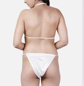 Conjunto de Bikini Triangular Sexy para Mujer, con Tanga y Estampado, Traje de Baño de Dos Piezas para Playa, con Logotipo Personalizable en la Cintura - Product Image 5