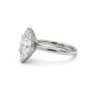 Elegante Anillo de Compromiso y Boda de Oro Blanco de 9K con Diamantes y Engaste de Canal, Certificado IGI, Banda Simple y Brillante, Joyería Atemporal - Product Image 3