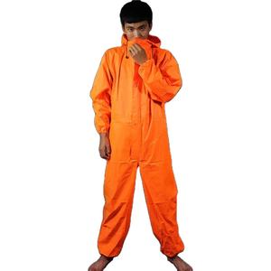 Traje Impermeable Naranja Personalizado para Hombre, con Capucha, Cobertura Total del Cuerpo, Ligero, Ropa de Trabajo para Exteriores, OEM ODM - Product Image 3