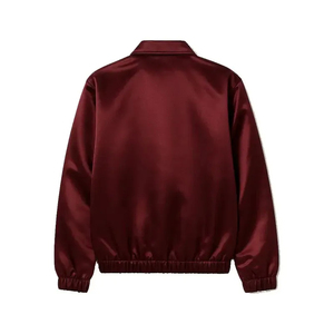 <b>Men</b> Satin <b>Jacket</b> Stand Collar Zip Front <b>Lightweight</b> <b>Casual</b> Outerwear Smooth Finish Fashion Streetwear Bomber <b>Jacket</b> Wholesale - Product Image 5