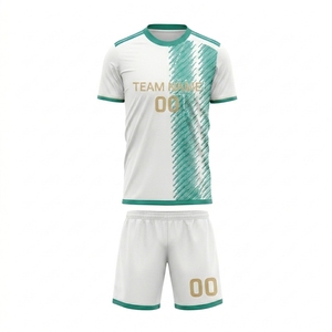 Wholesale New Design <b>Personalised</b> Soccer Uniform 100% Polyester Breathable Mesh Half Sleeve O-Neck Unisex Soccer Apparel for - Product Image 2