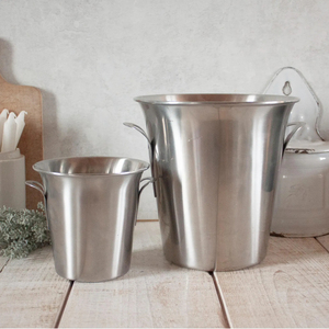 Polish Beverage Tub Metal Stainless Steel Wine Chiller Bucket Elegant Party <b>Ice</b> Bucket for Champagnes and Wines With Handles - Product Image 3