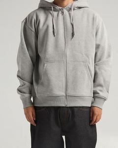 เสื้อฮู้ดซิปแฟชั่นใหม่ สีซีดแบบซันเฟด สำหรับผู้ชาย เสื้อฮู้ดกันหนาวบุผ้าฝ้ายฟลีซ ซิปเต็มตัว ปรับแต่งได้ ระบายอากาศได้ดี - Product Image 1