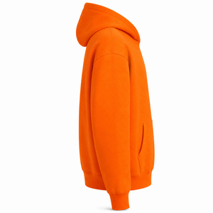 Sudadera con Capucha Extra Grande de Alta Calidad para Hombre, Color Naranja Sólido, con Bolsillo, Estilo Casual de Algodón - Product Image 5