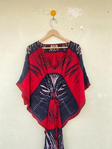 Blanco y Negro Tie Dye Kaftan caftan Tie Dye vestido Resort wear crucero Lounge wear - Product Image 3