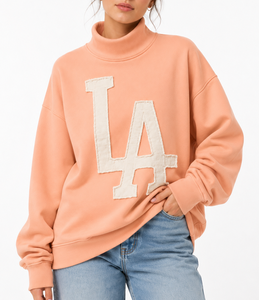 Sudadera de Felpa con Cuello Alto para Mujer, Talla Grande, Logotipo Personalizado, Algodón Suave, Corte Holgado, para Invierno y Uso Diario - Product Image 5
