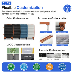 맞춤형 3종 확장형 <span class=keywords><strong>ABS</strong></span>+<span class=keywords><strong>PC</strong></span> 여행용 캐리어 세트 |   공장가 내구성 좋은 여행 가방 (TSA 세관 잠금장치 및 회전 바퀴 포함) - Product Image 5