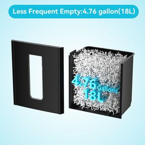 Trituratore a croce Ultra silenzioso a 15 fogli 4.76 galloni resistente per la casa e l'ufficio brandelli di carta/CD/scheda - Product Image 5