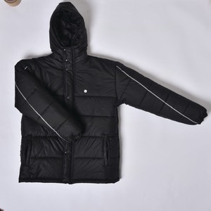Custom Logo <b>Men's</b> Waterproof Eco-Friendly 100% <b>Filled</b> Hooded Zipper Winter Coat Oversized Plus Size Breathable Quick Dry Hip Hop - Product Image 1
