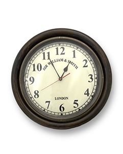 Horloge murale vintage en bois et verre, décoration décorative pour la maison et le bureau, horloge classique, cadeau par Tajdaar Handicrafts - Product Image 2