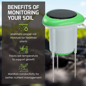 Smart Soil <b>Sensor</b> <b>Wireless</b> Conductivity, Moisture, <b>Temperature</b> APP Monitoring for Gardens, Farms, Greenhouses - Product Image 2