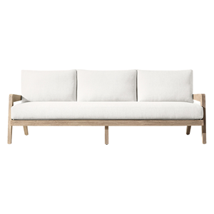 Modern Minimalist Outdoor <b>Sofa</b> Solid Teak <b>Wood</b> <b>Frame</b> Scandinavian Luxury Patio Lounge <b>Sofa</b> Custom Seater Waterproof Cushion - Product Image 4