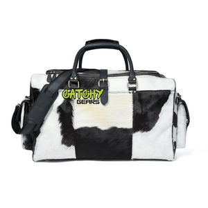 Sac de voyage en cuir personnalisé avec logo en relief, sac de week-end en cuir véritable pour cadeaux et vente au détail - Product Image 2