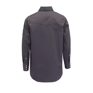 Factory Direct Workplace Safety FR Cotton High Visibility Oil Gas Stain Resistant Long Sleeve 8 OZ <b>Worker</b> <b>Shirts</b> - Product Image 3