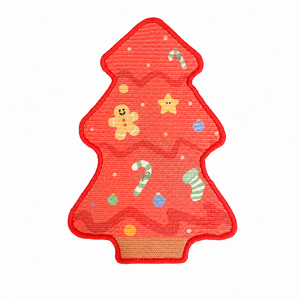 Wuji Global Arbre à chat mural en sisal rouge pour Noël, planche à gratter 21.6x14.9, protection de meubles pour animaux de compagnie, utilisation intérieure toutes saisons pour chats - Product Image 1