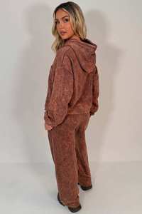 Ensemble de survêtement léger 2-en-1 gris à capuche pour femme, manches longues, décontracté, sweat-shirt et pantalon en coton respirant, taille élastique, séchage rapide - Product Image 4