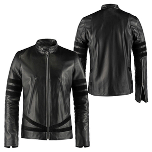 Wholesale Plus Size <b>Winter</b> Men's Leather <b>Jacket</b> with Stand Collar and Front Logo Breathable Quick Dry Outdoor Use <b>cheap</b> quality - Product Image 4