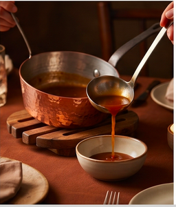 Rose Gold Hand Curved Metal Sauce Pans Durable Kitchen Cookware For Home Hotel Restaurant Use <b>Utensil</b> Set - Product Image 5