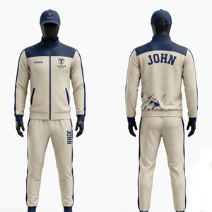 Traje de Entrenamiento de Lacrosse para Hombre, 320 GSM, Poliéster Interlock Premium, Color Camel con Paneles Laterales Negros, Sublimación Personalizada, Bordado e Impresión - Product Image 3