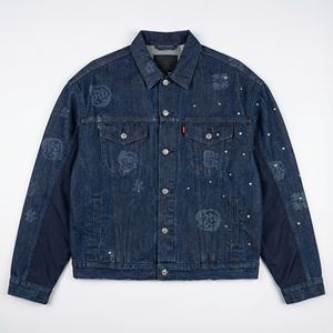Mens Denim Jacket Fashionable Casual Outerwear Soft Denim Fabric Durable Construction Custom Design Available - Product Image 5