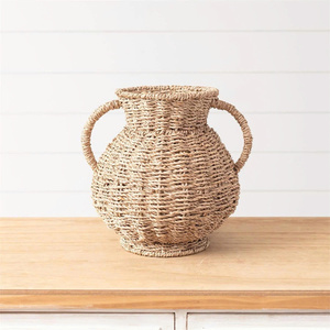 Jarrón Decorativo de Estilo Vintage de Fibra Natural, Encantador y Clásico, para Exhibición de Flores y Decoración del Hogar - Product Image 6