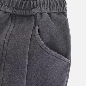 <b>Men's</b> Lightweight Warm Fleece Wide Leg Sweat Pants Plus Size Flare Full Length <b>Trousers</b> Washed Plain for <b>Men</b> - Product Image 4