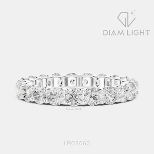 Bague de mariage ronde 1,995 carats, bijoux fins, certifiée IGI, or blanc 14 carats, diamant de laboratoire, bague de fiançailles et d'anniversaire - Product Image 1