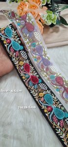 Encaje Bordado Vintage Ecológico con Diseños Florales para Vestidos y Accesorios de Moda - Product Image 2