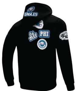 <b>Black</b> Philadelphia Eagle Hoodies Embroidery Digital Printing Sky Blue Cotton <b>Fleece</b> Unisex Winter Zipper-Up Breathable Quick Dry - Product Image 5