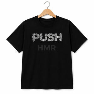 เสื้อยืดพิมพ์ลายตัวอักษร HMR Brotherhood Sisterhood ดีไซน์เนอร์สไตล์ ขายดีที่สุด ประดับด้วยคริสตัลวิบวับ สีดำ ผลิตจากผ้าฝ้ายพรีเมียม - Product Image 5