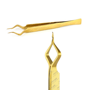 Professional Isolation Tweezer Grafting Eyelash Tweezers Eyelash Lash Extension Tweezers Unique Angular Opening <b>Tool</b> - Product Image 4