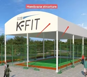 <span class=keywords><strong>Cancha</strong></span> <span class=keywords><strong>de</strong></span> Pádel para Interior y Exterior Pista <span class=keywords><strong>de</strong></span> Pádel con Techo Desmontable Pista <span class=keywords><strong>de</strong></span> Pádel Súper Panorámica - Product Image 2