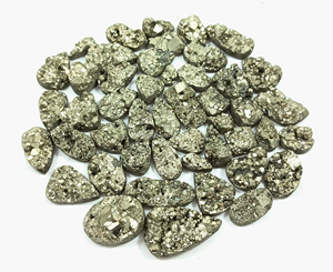Pyrite Druzy Naturelle de Haute Qualité, Pierre Précieuse en Vrac, Prix de Gros, Cabochon Druzy pour la Fabrication de Bijoux, Pierres Druzy - Product Image 2