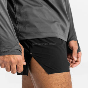 Pantalones Cortos Deportivos de Compresión para Hombre, de Cintura Alta, Secado Rápido, Transpirables, Impermeables, con Bolsillos para Correr y Hacer Ejercicio - Product Image 2