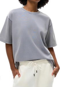 Camiseta Oversize Unisex de Algodón de Alto Gramaje con Lavado Vintage, Estilo Urbano, Corte Relajado, Lisa - Product Image 4