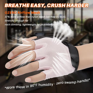 Poignées de main respirantes, résistantes à l'usure, antidérapantes, pour la musculation, la musculation, la remise en forme, les gants de gym, unisexe - Product Image 6