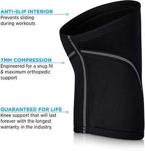 Wholesale Customizable Black Knee Sleeves Wholesale Options Available - Product Image 3