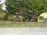Bâche de camping CAMPTOWN HEXA TARP XL-300 quatre saisons, 3000 mm+, imperméable, enduite de PU, résistante aux UV, au soleil et au vent, en tissu aluminium argenté