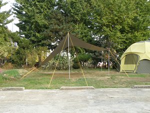CAMPTOWN HEXA TARP XL-300 Four-season Waterproof PU Coated Camping Tarp UV Resistant Sunshade <b>Canopy</b> Aluminum Silver Fabric - Product Image 3