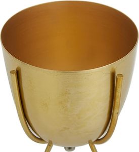 Metal Indoor Outdoor Planter Small And <b>Large</b> Small Planter <b>Pot</b> with Removable Stand, Set of 2 Planters - Product Image 2