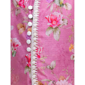 Conjunto de Kurta de Poliéster Estampado para Niño con Pantalones Dhoti, Color Malva y Blanco, Mangas Largas, Elástico, Tallas XS-XL, Modelo Lehenga Choli Saree - Product Image 6