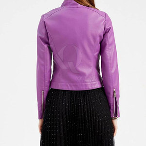 Chaqueta de Cuero Tejida con Cierre, Diseño de Invierno, Color Sólido, para Mujer, Calidad Premium, Acabado Suave, Forro Interior Suave, Estilo Casual - Product Image 4
