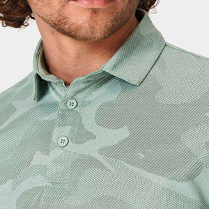 เสื้อโปโลกอล์ฟซับเหงื่อ พิมพ์โลโก้ตามสั่ง แห้งเร็ว เสื้อทำงานผ้าโพลีเอสเตอร์เรียบ ซับลิเมชั่น เสื้อยูนิฟอร์มเปล่าสำหรับผู้ชาย - Product Image 3