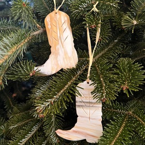 Natural horn <b>Christmas</b> ornament Elegant horn <b>tree</b> decoration Horn holiday <b>hanging</b> decor <b>Tree</b> shape horn ornament - Product Image 3